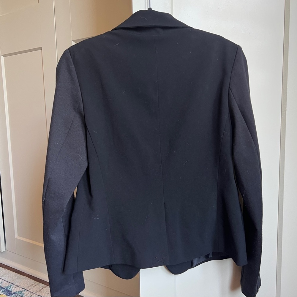 New York & Company Black Blazer with Gold Zippers - Picture 2 of 4